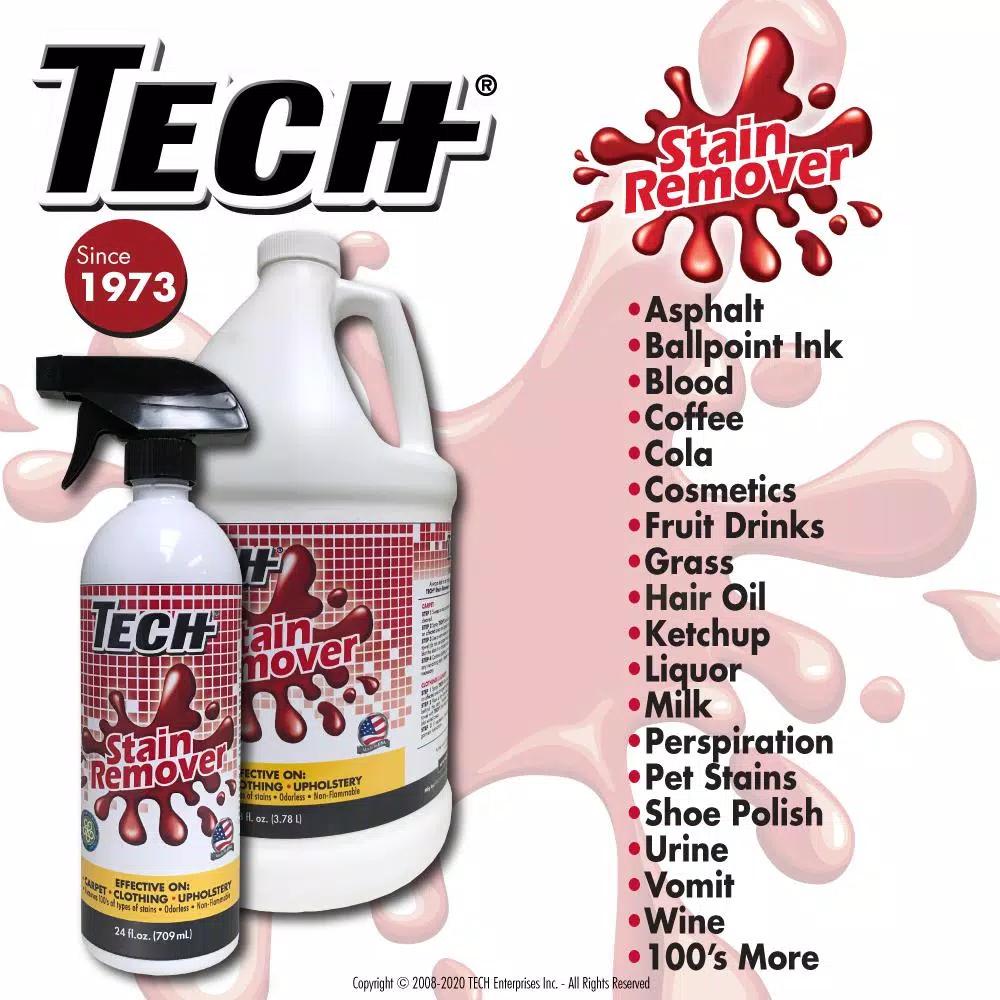 TECH Stain Remover - All-Purpose Fabric, Carpet, and Upholstery Cleaner, 8 oz.