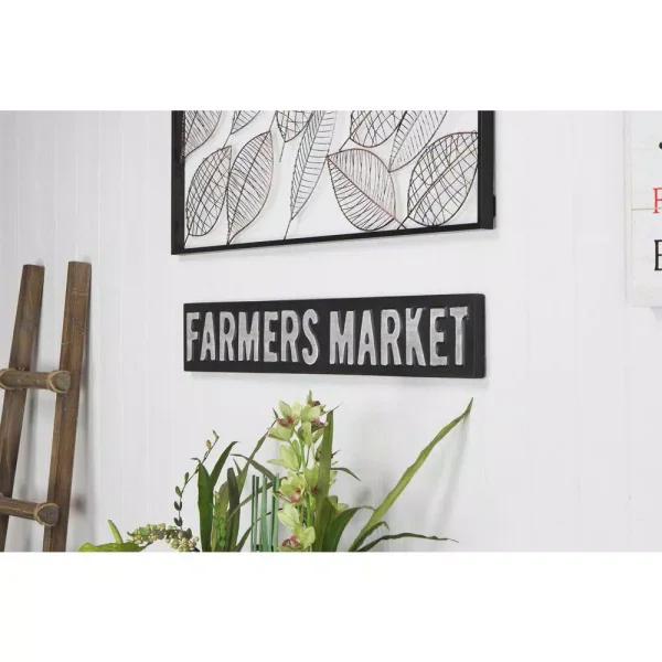 Cheungs Farmers Market Metal Wall Decor - Rustic Farmhouse Style Handcrafted Steel Sign