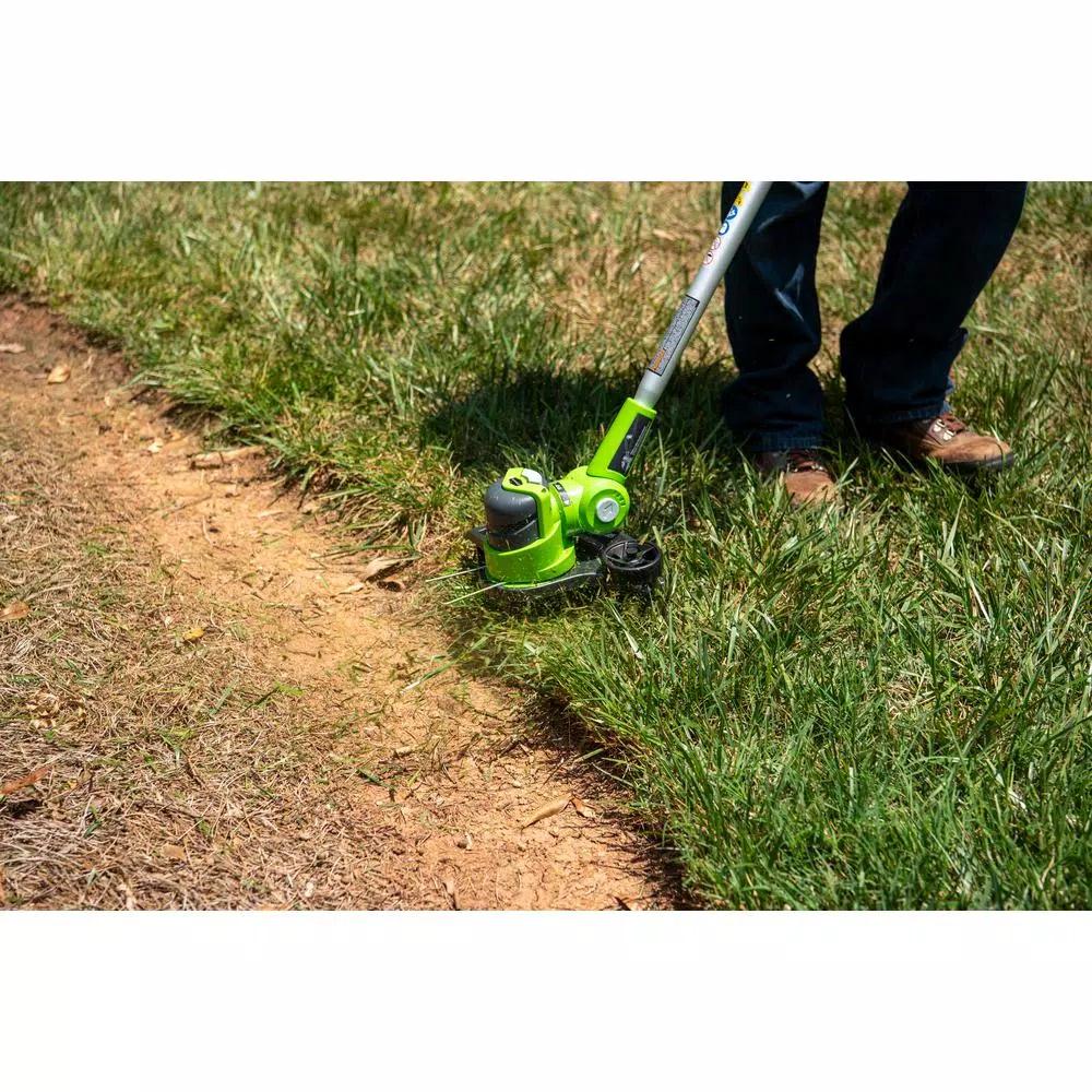 Greenworks 24V Cordless String Trimmer with 2.0 Ah Battery and Charger, 12 in. Cutting Width