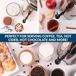 HomeCraft 30-Cup Stainless Steel Electric Coffee Urn with Reusable Filter thumbnail 6