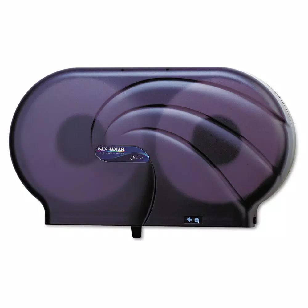 San Jamar Black Pearl Oceans Twin JBT Jumbo Toilet Tissue Dispenser