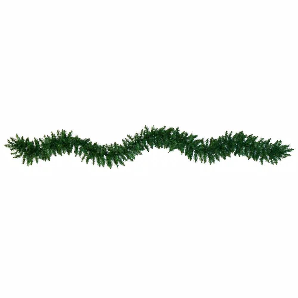 Nearly Natural 9 ft. Pre-lit Artificial Pine Christmas Garland with 50 Warm White LED Lights