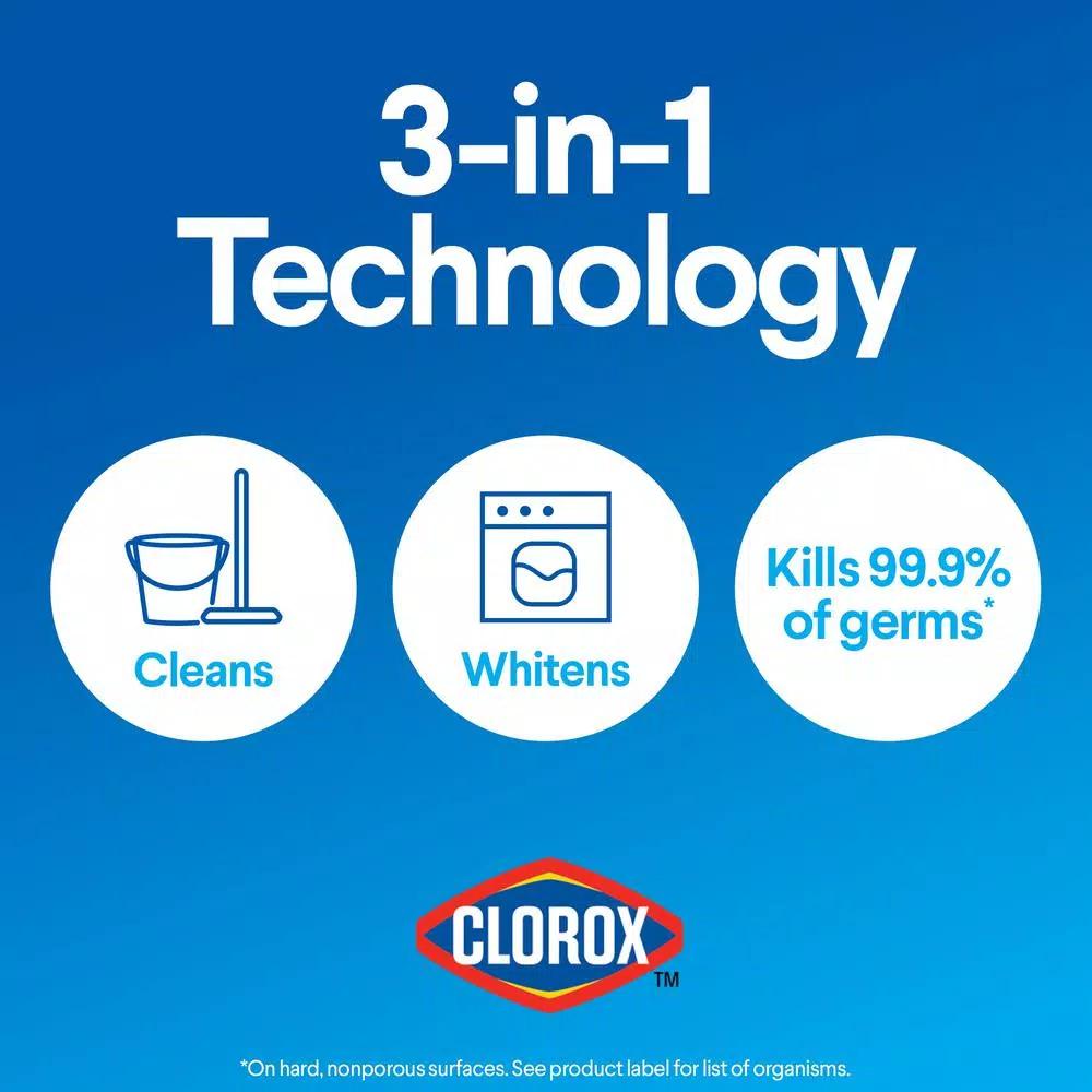 Clorox Regular Concentrated Liquid Bleach, 121 oz (2-Pack)