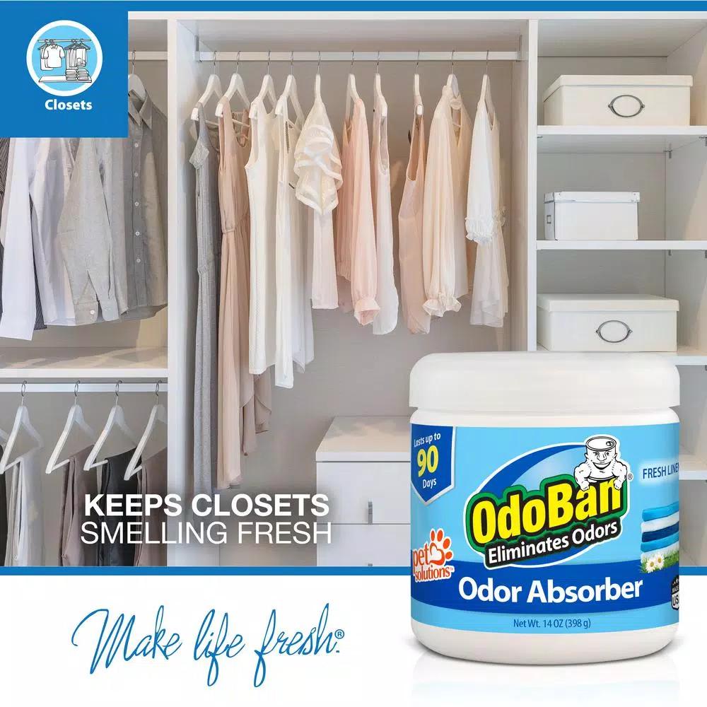 OdoBan Fresh Linen Solid Odor Absorber Gel, 14 oz.