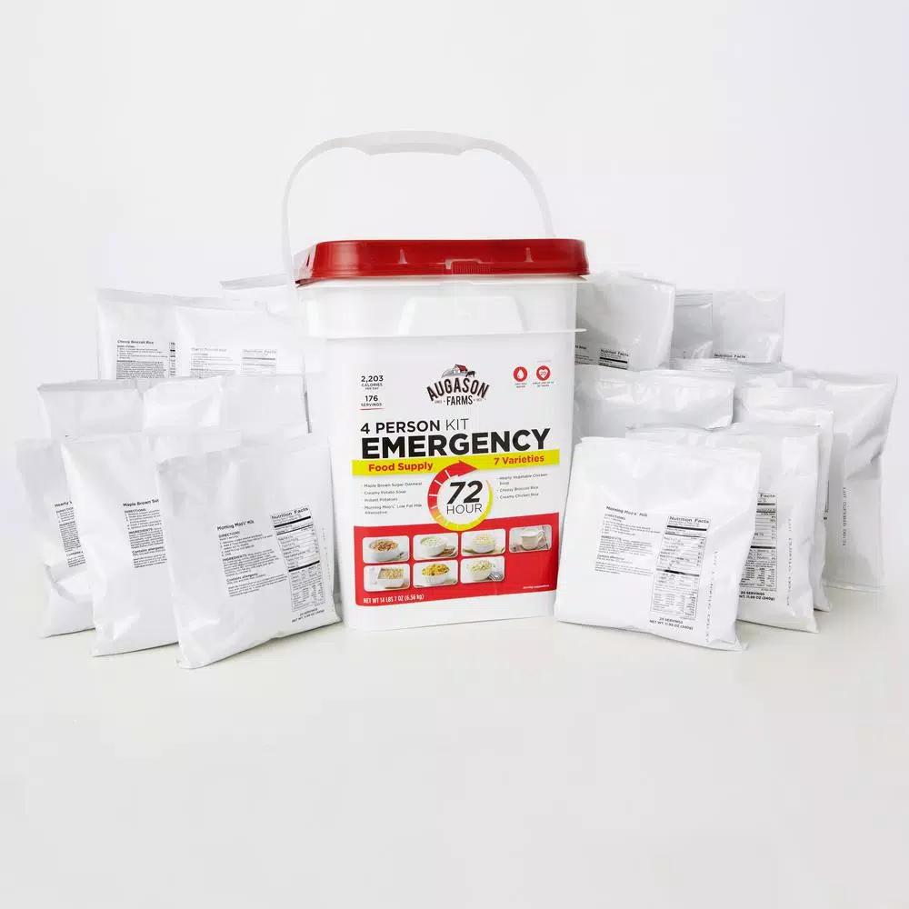Augason Farms 72-Hour 4-Person Emergency Food Supply Evacuation Pail - 176 Servings