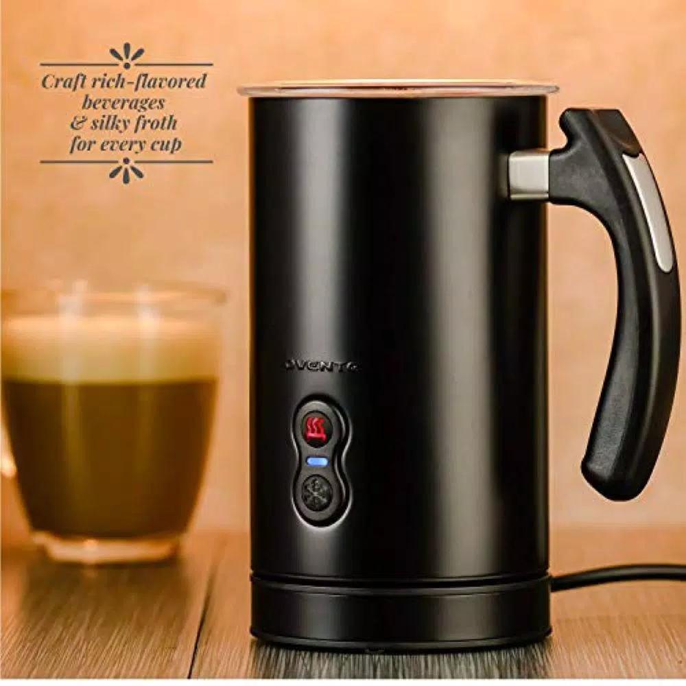 Oventes FR3608 Deluxe Electric Milk Frother and Steamer, 8 oz, Black