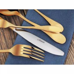 Artaste Rain 20-Piece 18/10 Stainless Steel Flatware Set, Gold Titanium Finish, Service for 4 thumbnail 5