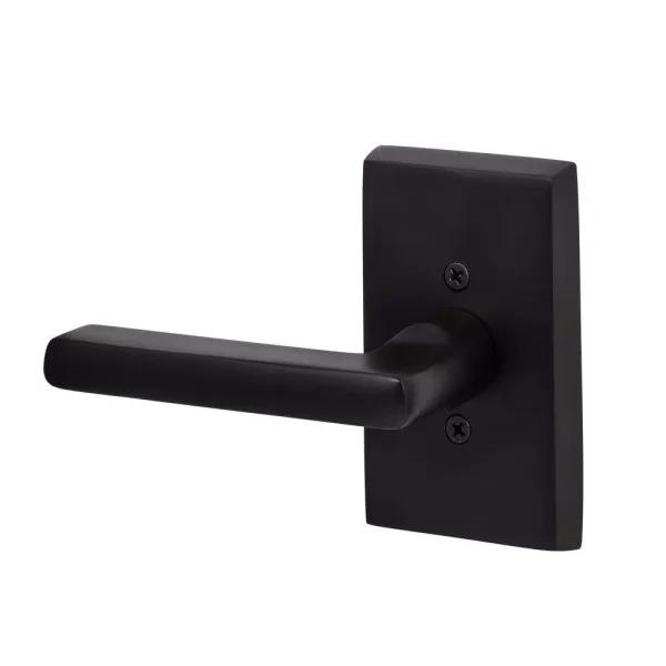 Sure-Loc Hardware Logan Flat Black Passage Lever, Rustic Interior Door Hardware
