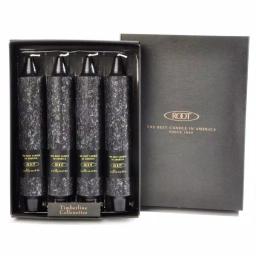 ROOT CANDLES A.I. Root 7 in. Timberline Collenette Black Taper Dinner Candles, Box of 4 thumbnail 1