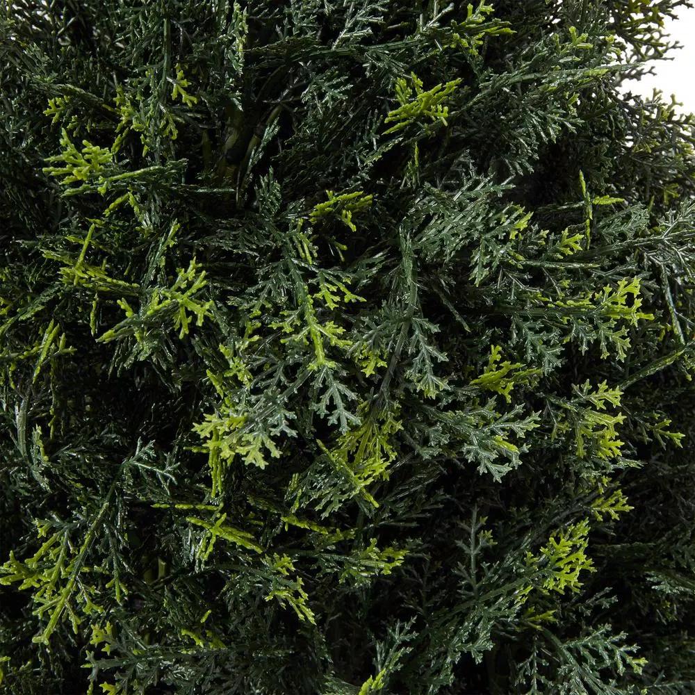 Pure Garden 37 in. Artificial Cypress Tower Style Topiary with Pot
