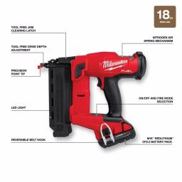 Milwaukee M18 FUEL Gen II 18-Gauge Brad Nailer Kit with M18 Oscillating Multi-Tool thumbnail 4