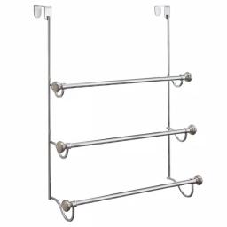 interDesign York Metal 3-Bar Over Shower Door Towel Rack, Split Finish thumbnail 1
