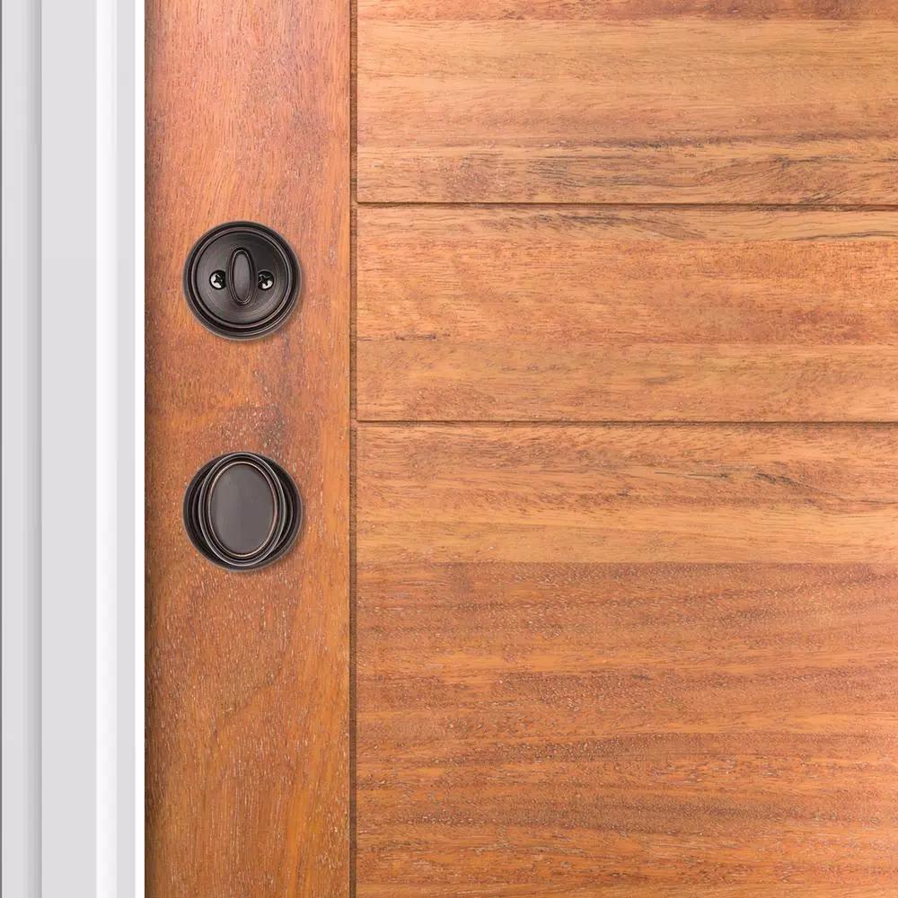 Baldwin Prestige Bighorn Single Cylinder Venetian Bronze Handleset with Carnaby Knob and SmartKey Security