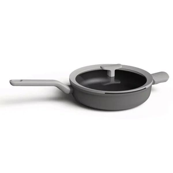 BergHOFF Leo 3.1 qt. Aluminum Nonstick Saute Pan with Glass Lid, Grey