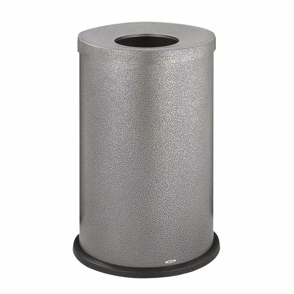 Safco 35 Gal. Open Top Metal Trash Can, Fire-Safe & Puncture-Resistant