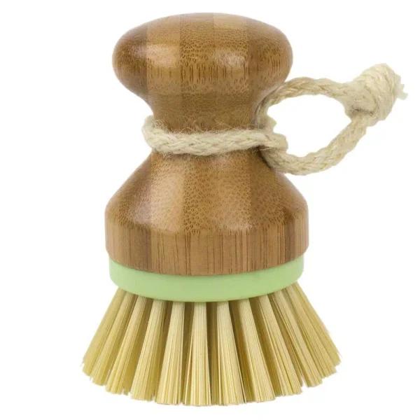Home Basics Bliss Collection Bamboo Dishwashing Brush with Nylon Bristles
