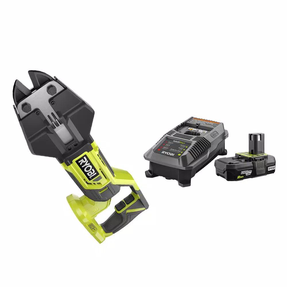 RYOBI 18V ONE+ Cordless Bolt Cutter Kit with 2.0 Ah Battery and Charger