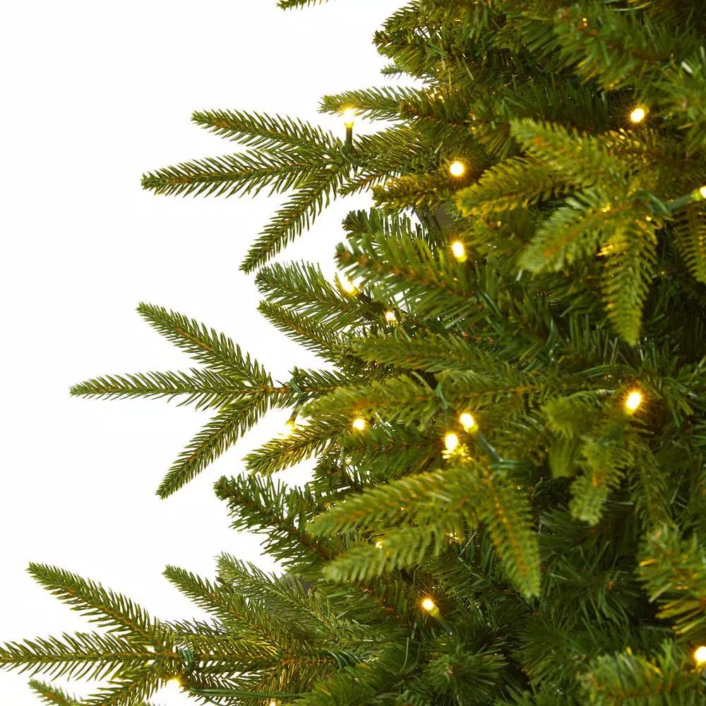 Nearly Natural 6.5 ft. Pre-Lit Colorado Mountain Fir Artificial Christmas Tree with 400 LED Lights