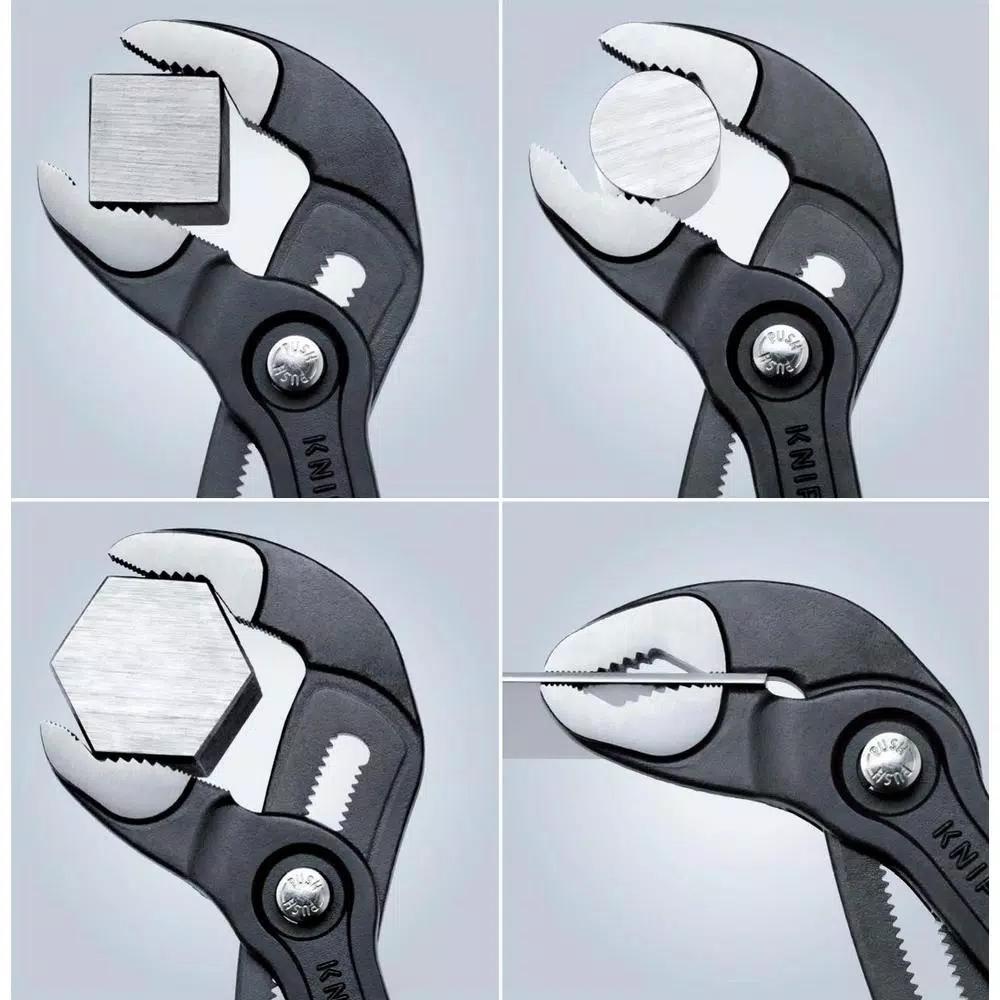 KNIPEX Cobra Series 10 in. Box Slip Joint Pliers with Pinch Guard and Push Button Adjustment