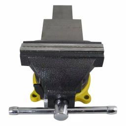 OLYMPIA 6 in. Single-Handed Operation Bench Vise with Swivel Base thumbnail 5