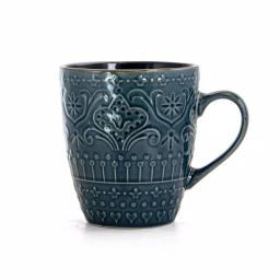 Elama Deepsea Mozaic 16-Piece Sea Blue Stoneware Dinnerware Set, Service for 4 thumbnail 9