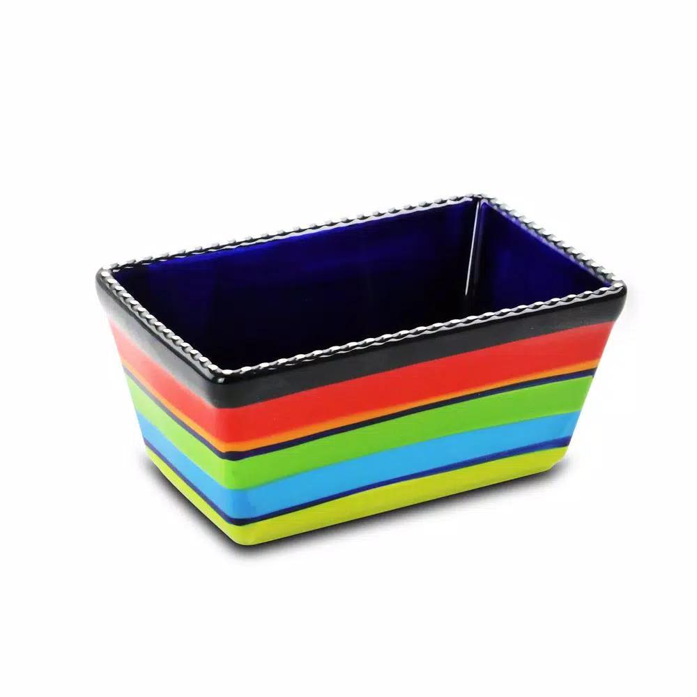 Gibson Pueblo Springs 3-Piece Stoneware Bakeware Set, Assorted Colors, Rectangular Ceramic Baking Dishes