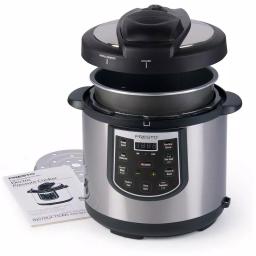 Presto 6 Qt. Black Stainless Steel Electric Pressure Cooker with 12 Presets and Built-In Timer thumbnail 2