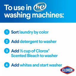 Clorox Splash-Less Bleach Liquid, Fresh Meadow Scent, 116 oz thumbnail 6