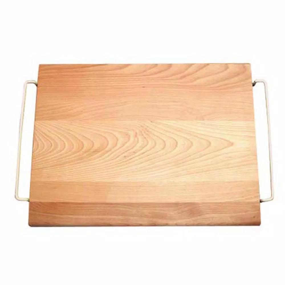 Catskill Craftsmen 14 in. Over The Sink Hardwood Cutting Board with Adjustable Wire Handles