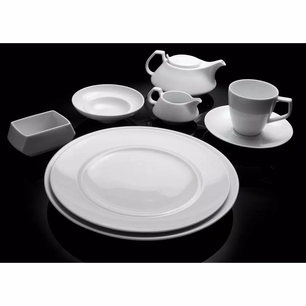Oneida Circa 5 oz. White Porcelain Creamers, Set of 36