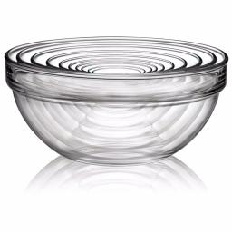 Luminarc Stackable Clear Glass Mixing Bowls Set, 10-Piece Assorted Sizes thumbnail 5