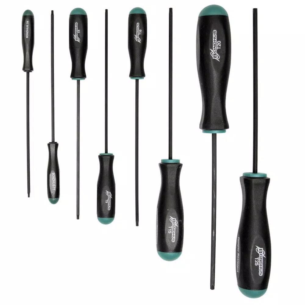 Bondhus 8-Piece Tamper Resistant Torx Screwdriver Set with ProGuard Finish