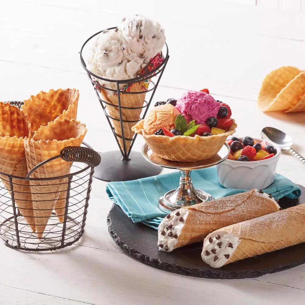 Proctor Silex 800W Waffle Cone and Waffle Bowl Maker, White