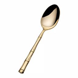 Wallace Bamboo Gold 18/10 Stainless Steel Serving Spoon thumbnail 1