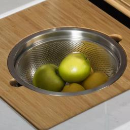 KRAUS 16.75 in. Workstation Kitchen Sink Serving Board Set with Stainless Steel Colander thumbnail 1