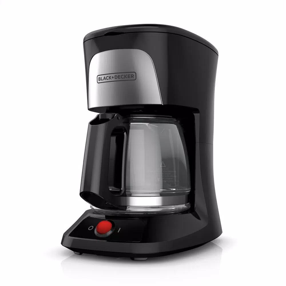 BLACK+DECKER 5-Cup Drip Coffee Maker, Compact Black Coffeemaker