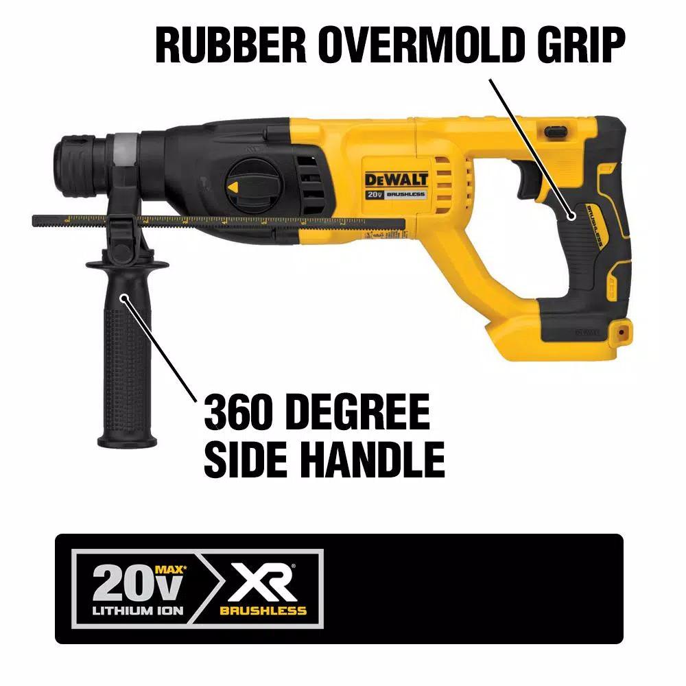 DEWALT 20V MAX XR Brushless 1 in. SDS Plus D-Handle Rotary Hammer Kit with (1) 3.0Ah Battery