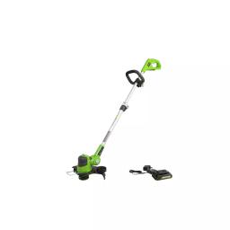 Greenworks 24V Cordless String Trimmer with 2.0 Ah Battery and Charger, 12 in. Cutting Width thumbnail 1
