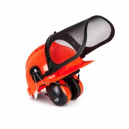 TR Industrial 5-in-1 Forestry Safety Helmet with Hearing Protection and Visors, Orange thumbnail 2
