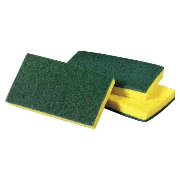 Scotch-Brite Multi-Purpose Dual-Action Scrub Sponge, Cellulose/Synthetic Fiber Combo (10-Pack)