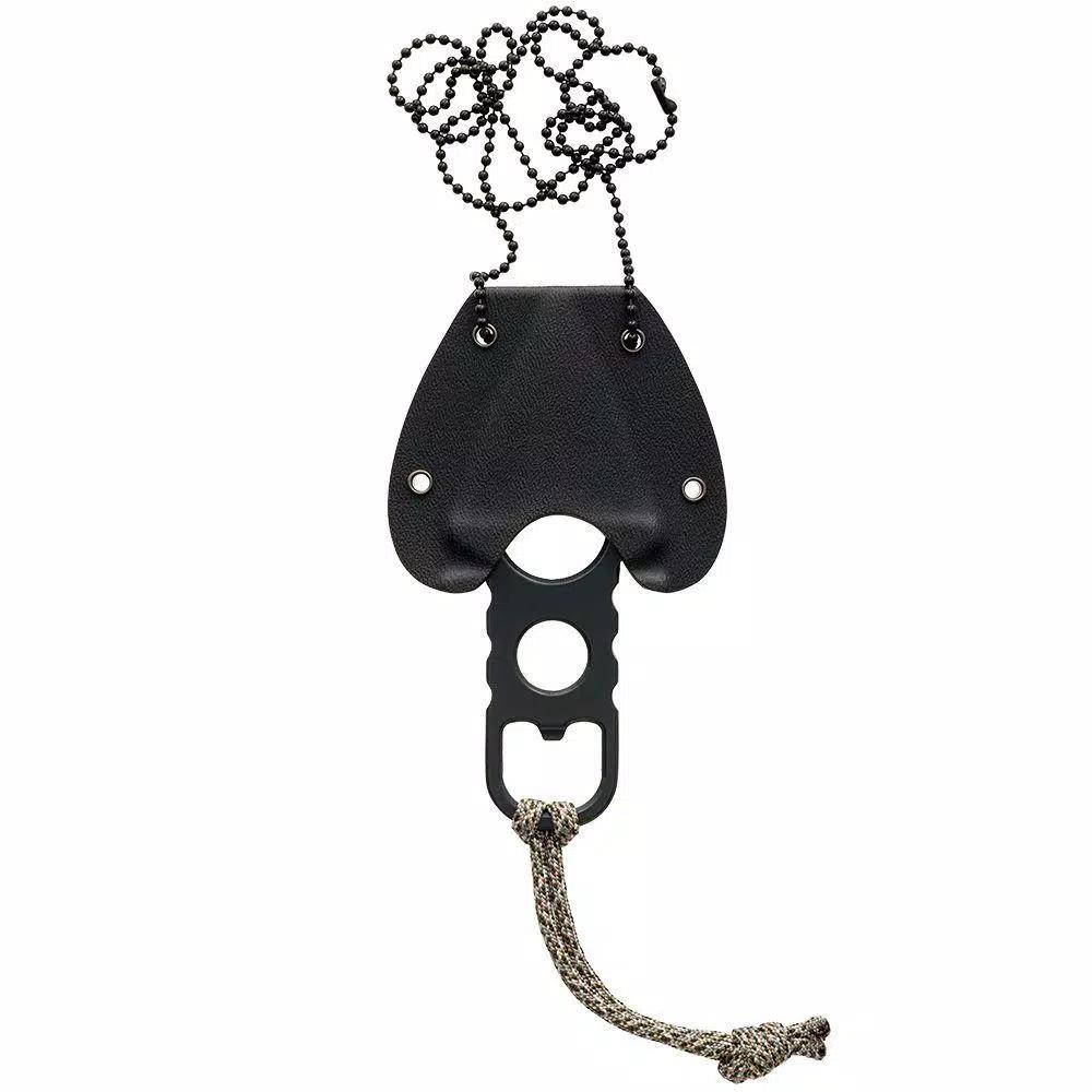 Camillus Heater Boot Neck Knife, 440 Stainless Steel Double Edge Dagger with Bottle Opener