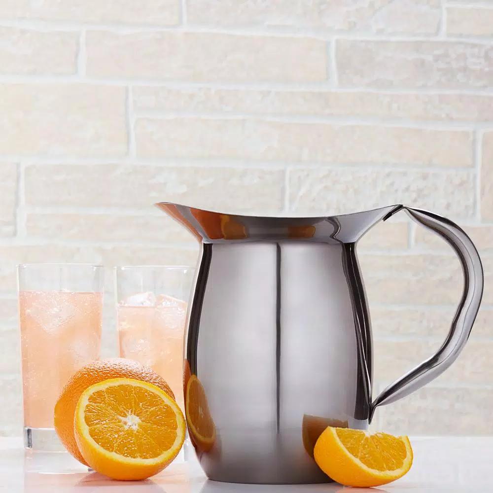 Old Dutch Gunmetal Stainless Steel Water Pitcher, 2 Qt. (64 fl. oz.)