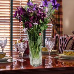 Lorren Home Trends RCR Fusion Collection Crystal Large Vase - Made in Italy, Clear thumbnail 2