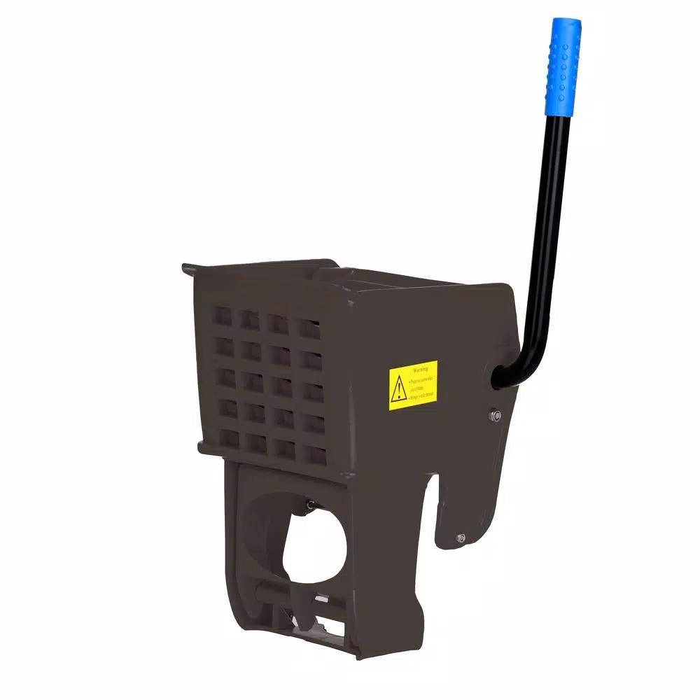 Alpine Industries 36 Qt. Mop Bucket with Side Press Wringer, Brown