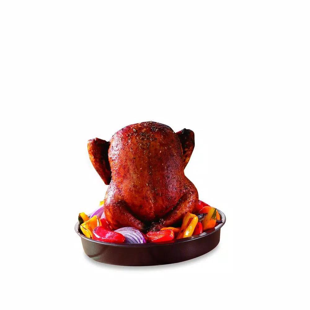Nordic Ware Beer Can Chicken Aluminum Roasting Pan & Vertical Poultry Roaster Set