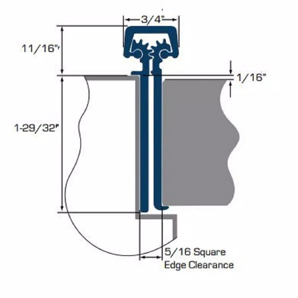 Global Door Controls 83 in. Full Mortise Continuous Hinge FM2 Heavy Duty, Duranodic Finish