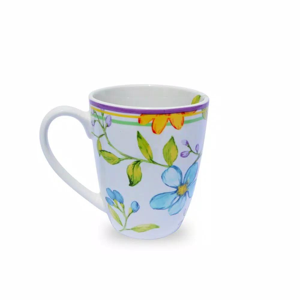 Euro Ceramica Charlotte 16-Piece Floral Multicolor Stoneware Dinnerware Set, Service for 4