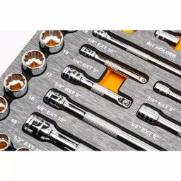 GEARWRENCH 94-Piece Metric and SAE Mechanics Hand Tool Set with EVA Socket Tray thumbnail 6