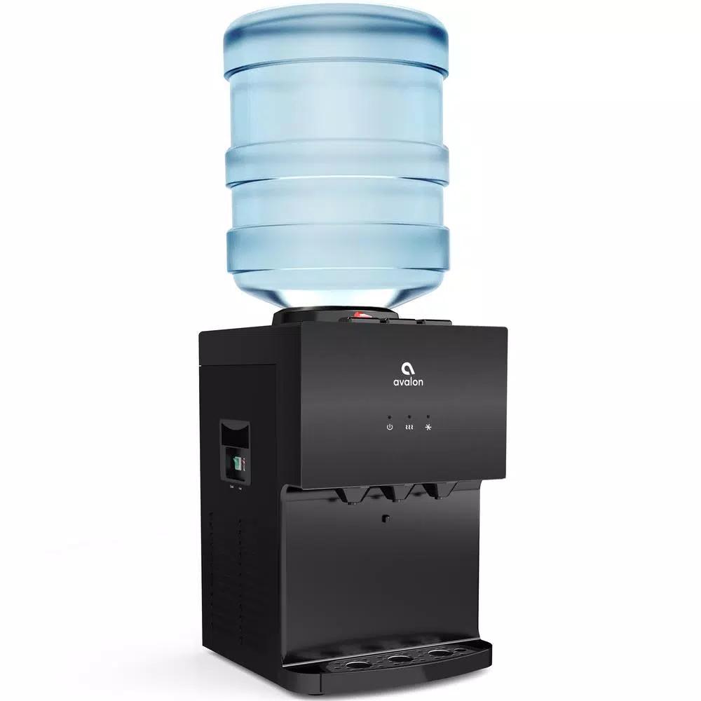 Avalon Premium Countertop Water Cooler Dispenser, 3 Temperatures, Black Stainless Steel