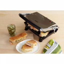 IMUSA 1400W Silver Non-Stick Panini Press and Countertop Grill thumbnail 4